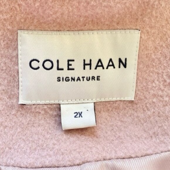Cole Haan Slick Wrap Wool Blend Coat In Dusty Rose size 2X - Picture 9 of 14